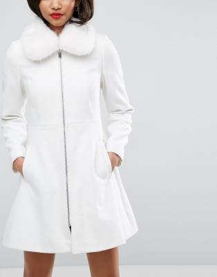 asos white coat