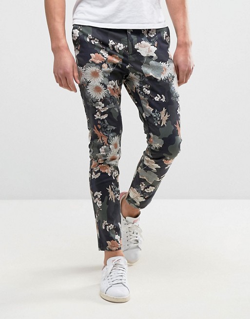 ASOS | ASOS Skinny Crop Pant In Floral Print