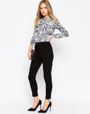 black cropped trousers