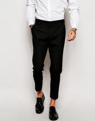 skinny fit cropped dress pants