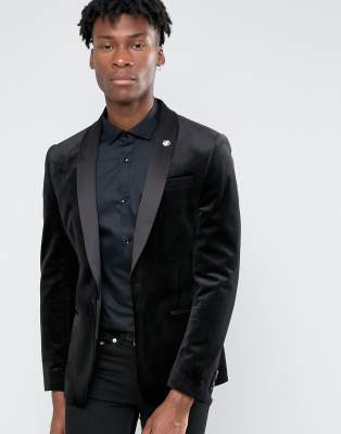 black velvet blazer men