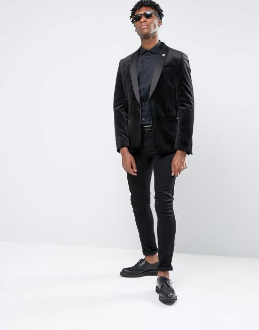 Velvet hot sale jacket asos