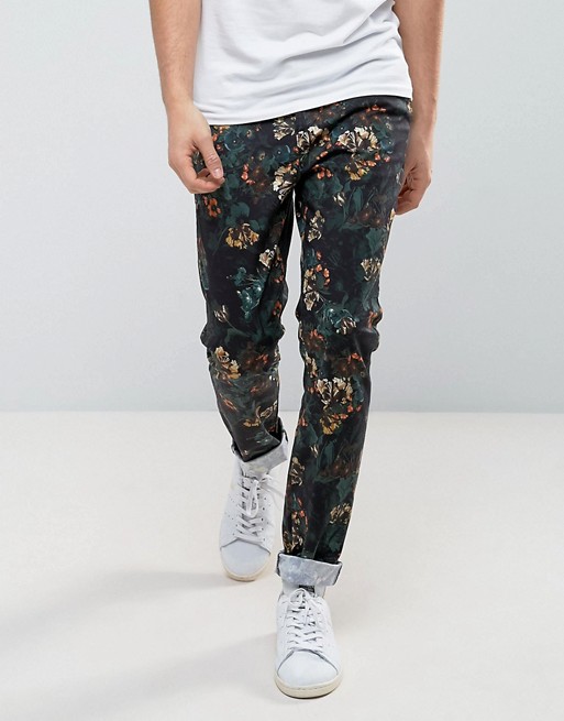 ASOS | ASOS Skinny Pants in Dark Floral Print