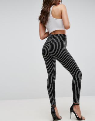 skinny pinstripe trousers