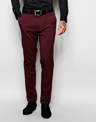 maroon dress shirt with black pants