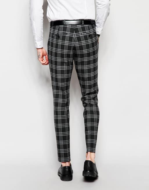 Mens plaid pants store asos