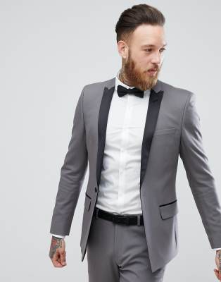 metallic grey tuxedo