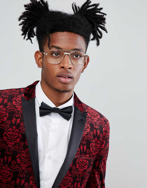 Red paisley tuxedo on sale jacket