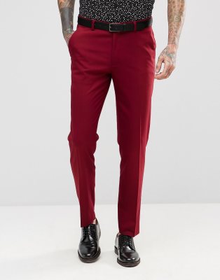 red tuxedo pants