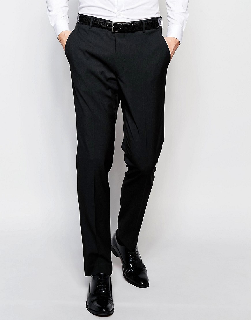 Asos Design - Asos skinny tuxedo suit trousers in black