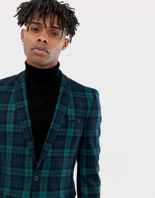 ASOS – Skotskrutig kostymjacka med extra smal passform, 3 av 4