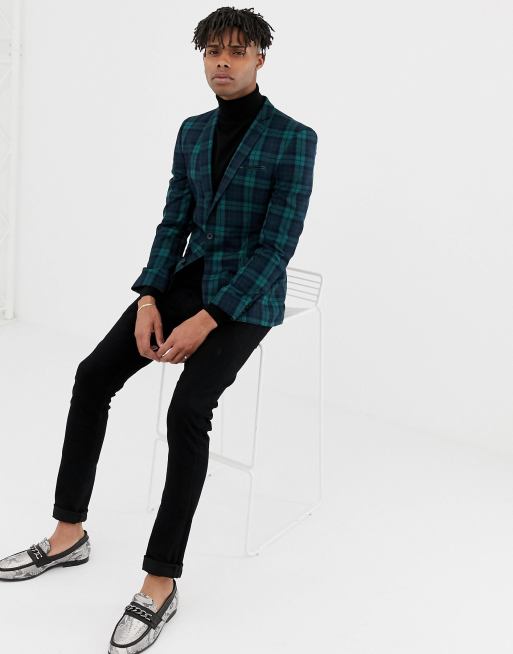 ASOS – Skotskrutig kostymjacka med extra smal passform, 4 av 4