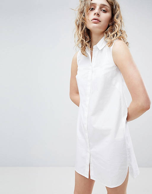 ASOS Sleeveless Cotton Shirt mini dress