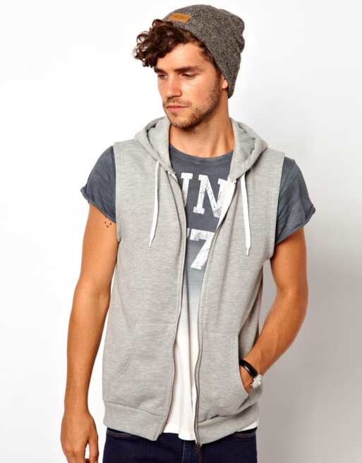 Asos sleeveless hot sale hoodie