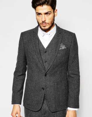charcoal wool blazer
