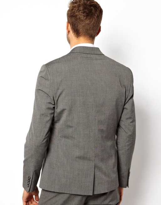 ASOS DESIGN slim suit jacket in mid gray