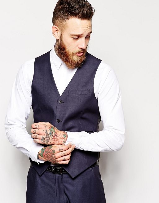 ASOS Slim Fit Suit Vest In Tonic | ASOS