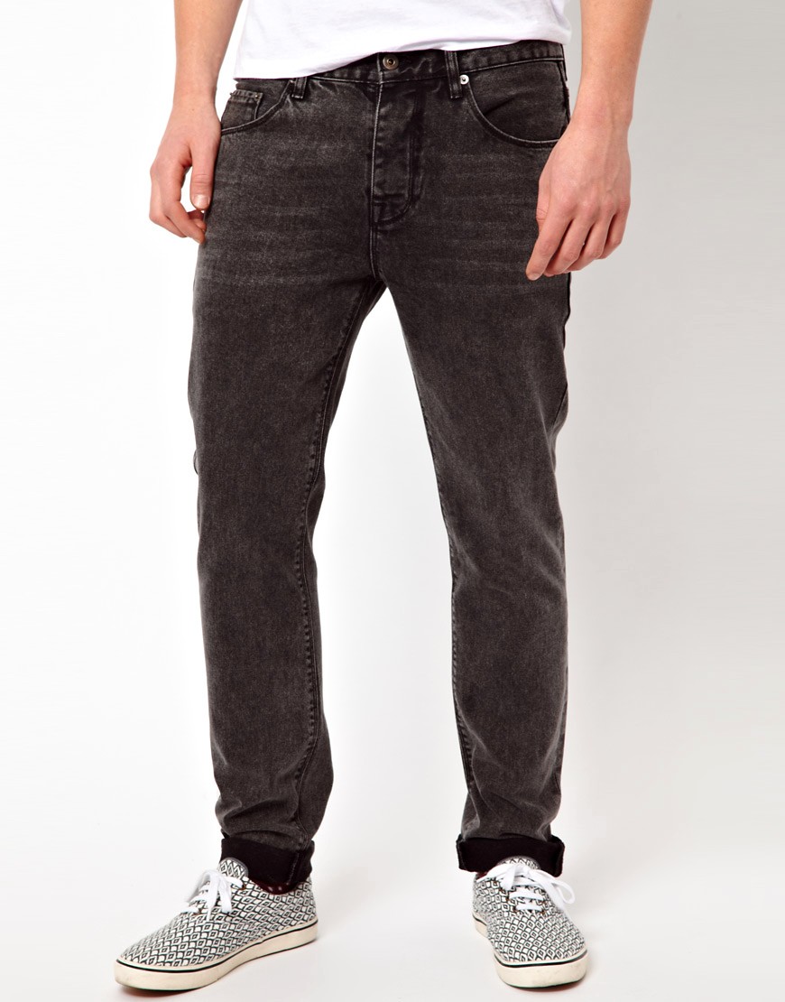ASOS Slim Jeans In Washed Black-Grey
