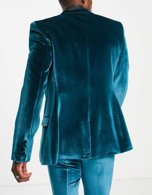 Turquoise 2025 velvet suit