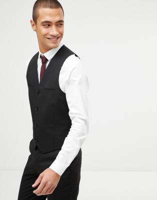 ASOS Slim Waistcoat In Black