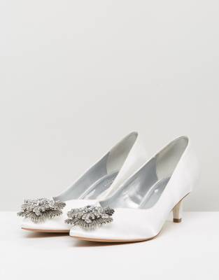 asos silver kitten heels