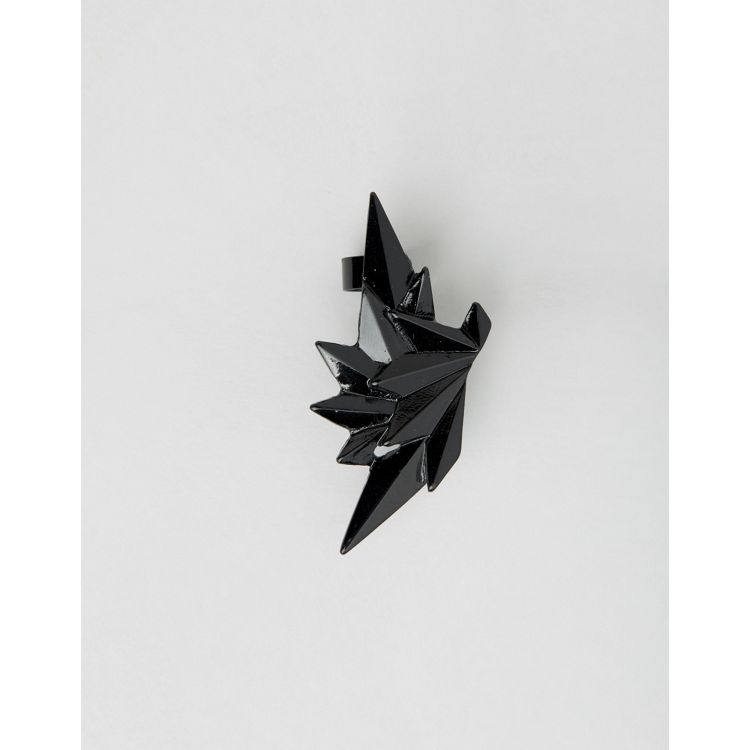 ASOS Full Ear Cuff With Spikes in Metallic for Men