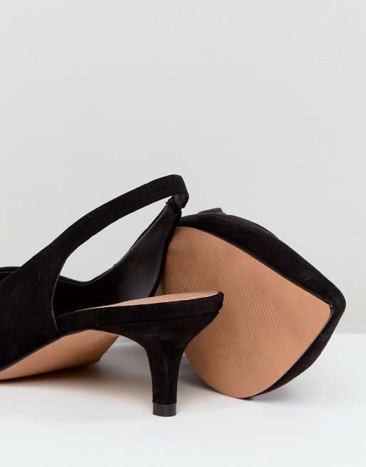 Wide fit kitten heel on sale slingbacks