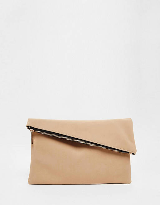 ASOS Square Clutch Bag with Slanted Zip Top