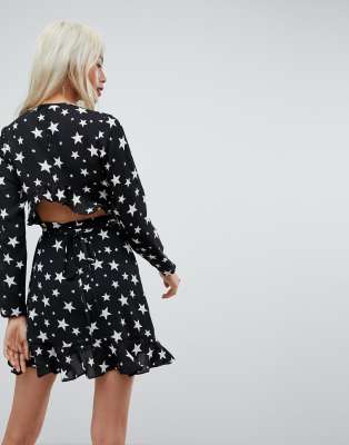 asos star print dress