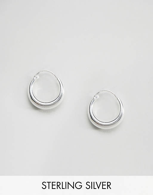 ASOS Sterling Silver Chunky Hoop Earrings