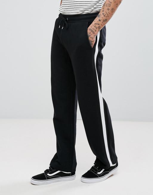 Straight Track Pants with Contrast Taping