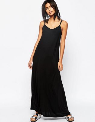 black strappy maxi dress uk