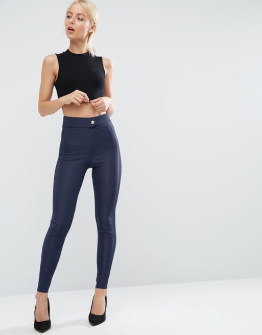 ASOS Stretch Skinny Trousers in Rib