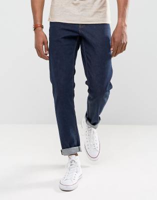 ASOS Stretch Slim Jeans In Dark Blue Wash