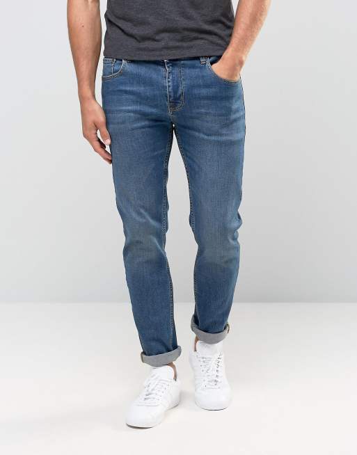 sikkerhed sortere Oversætte ASOS Stretch Slim Jeans In Mid Wash | ASOS