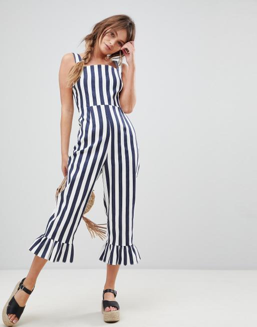 Asos store striped jumpsuit