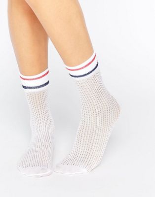 ASOS | ASOS Stripe Top Mesh Ankle Socks