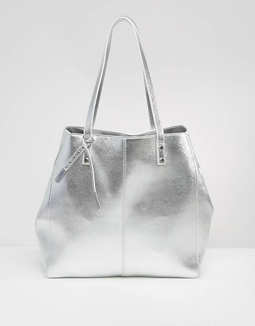 ASOS Structured Metallic Shopper Bag