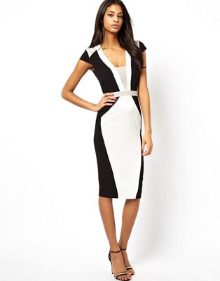 ASOS Structured Pencil Dress In Color 
