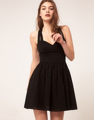 asos black summer dress