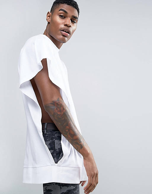 Passende indre reb ASOS Super Oversized Sleeveless T-Shirt With Open Sides And Fixed Hem | ASOS