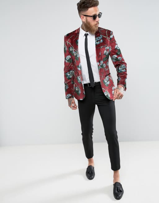 Asos mens clearance floral blazer