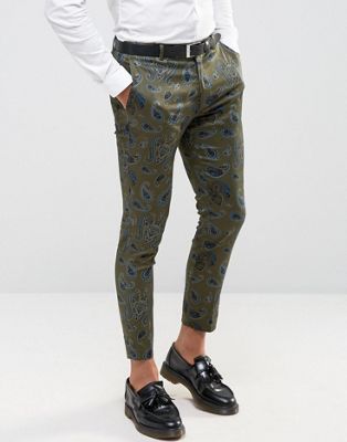 ASOS Super Skinny Crop Smart Trousers In Khaki