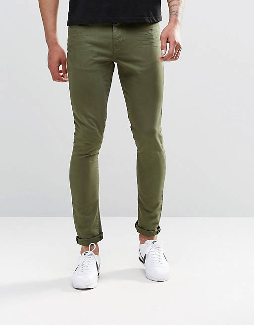 ASOS Super Skinny Jeans In Green | ASOS