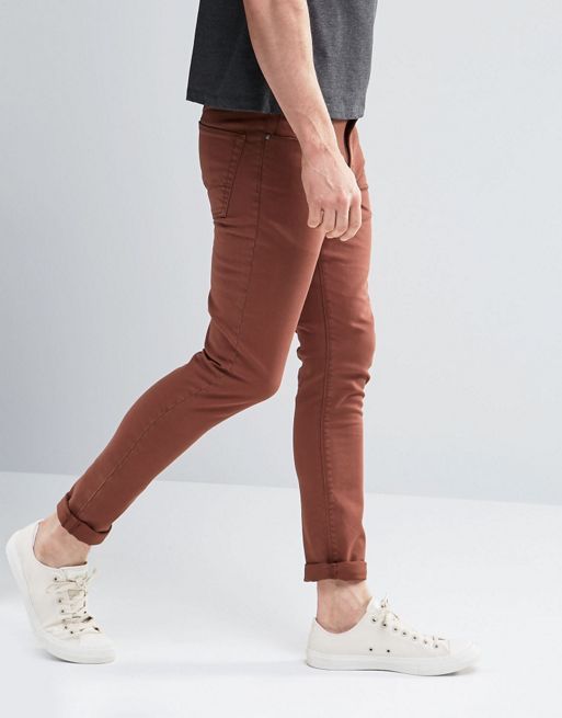 ASOS Super Skinny Jeans in Red for Men