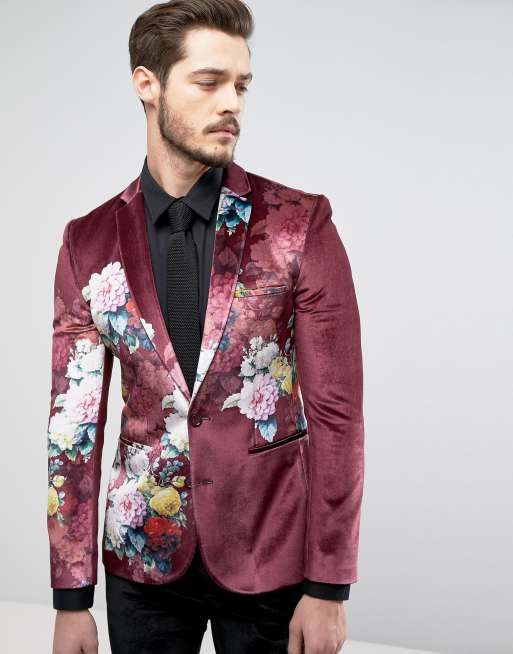 Asos floral suit outlet jacket