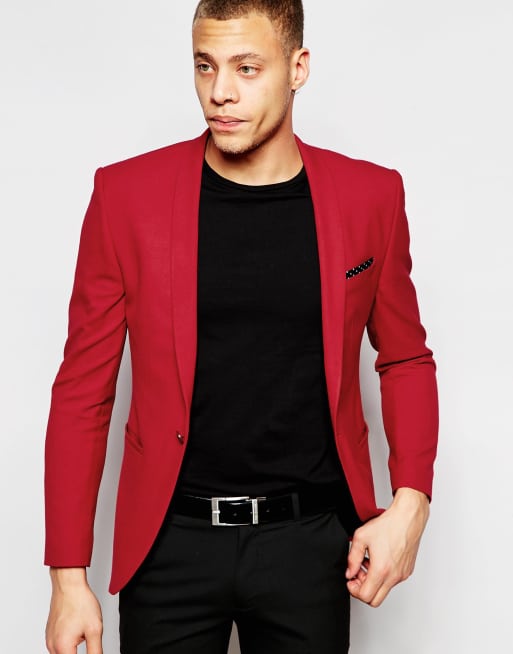 Red hot sale jacket asos