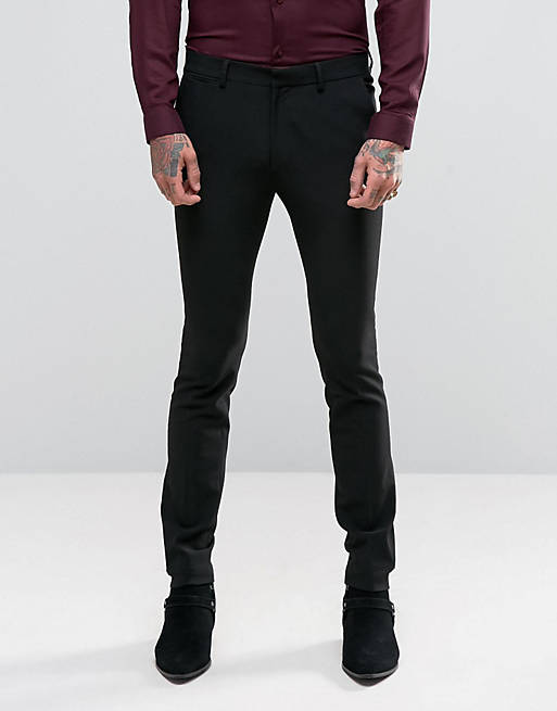ASOS Super Skinny Suit Pants In Black | ASOS