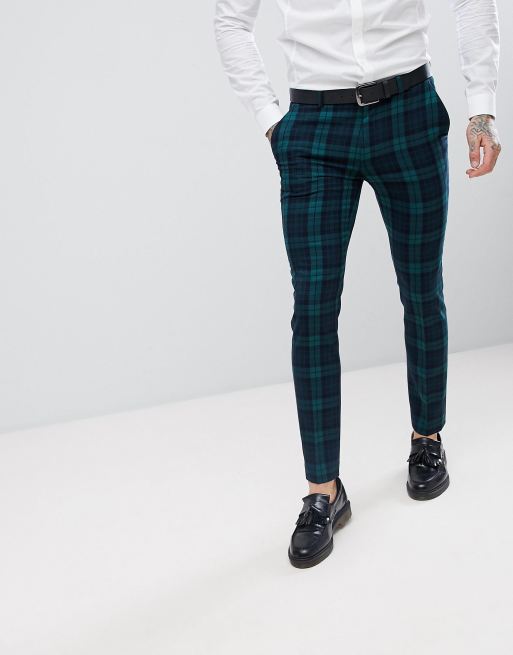 Super skinny plaid on sale pants