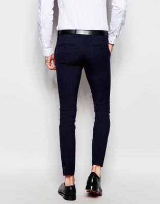 ASOS Super Skinny Suit Pants in Navy | ASOS